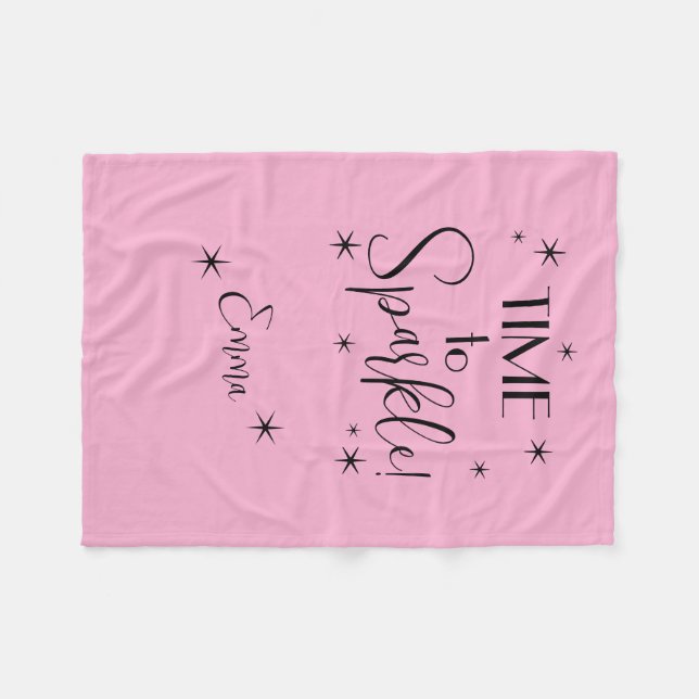 Sparkle Emma Fleece Blanket (Front (Horizontal))