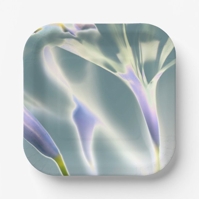 Sparkle Flower Paper Plate (Front)