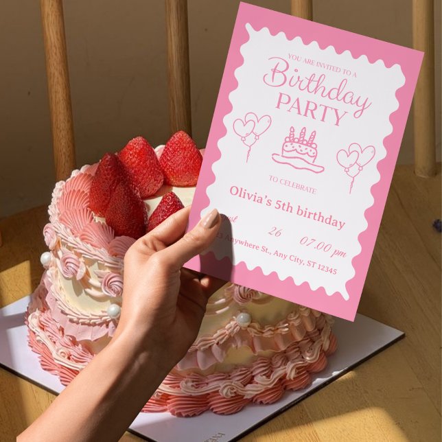  Sparkle & Fun 5th Birthday Invitation (Creator Uploaded)