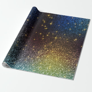 Sparkle glitter gradient with colourful colours  wrapping paper