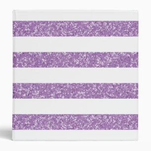 Sparkle Glitter Look Stripes Binder (1.5 in)