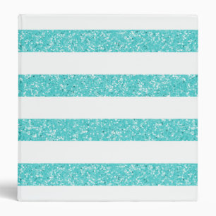 Sparkle Glitter Look Stripes Binder (1.5 in)
