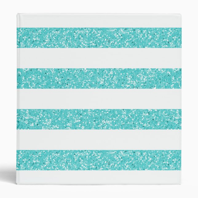 Sparkle Glitter Look Stripes Binder (1.5 in) (Front)