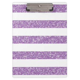 Sparkle Glitter Look Stripes Clipboard