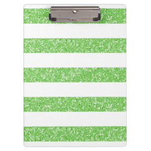 Sparkle Glitter Look Stripes Clipboard