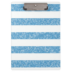 Sparkle Glitter Look Stripes Clipboard