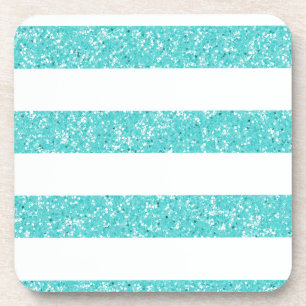 Sparkle Glitter Look Stripes Coasters