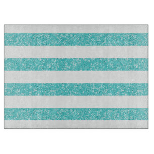 Sparkle Glitter Look Stripes Cutting Board