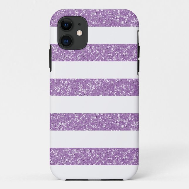 Sparkle Glitter Look Stripes iPhone 5 BT Case (Back)