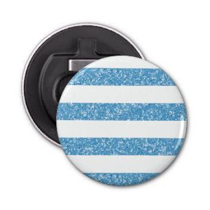 Sparkle Glitter Look Stripes Magnet Bottle Opener