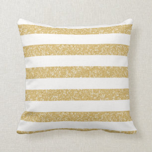 Sparkle Glitter Look Stripes Pillow