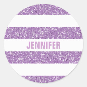 Sparkle Glitter Look Stripes Stickers