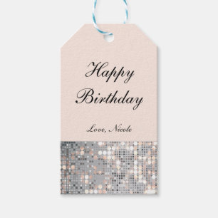 Sparkle Glitter Sequins Glam Chic Party Gift Tag