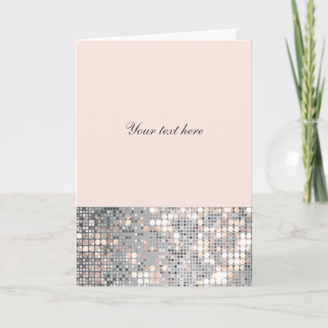 Sparkle Glitter Sequins Glamour Thank You Card (Front)