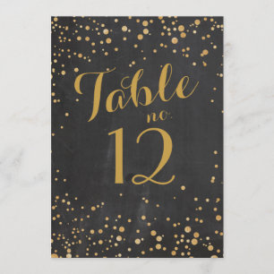 Sparkle Glitter Table Number Signs