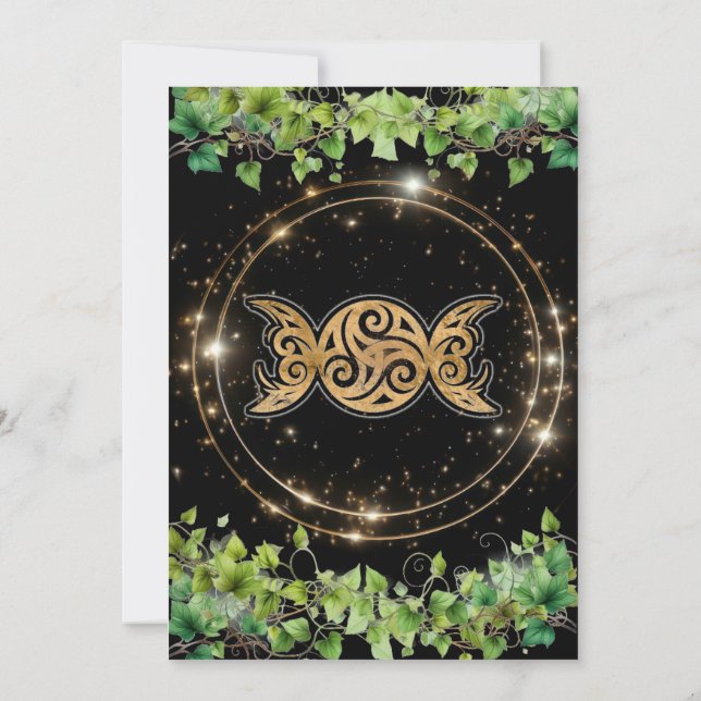 Sparkle Gold Botanic Céleste Faire-part de mariage (Dos)