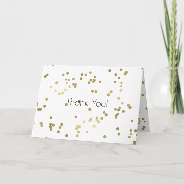 Sparkle Gold Confetti Thank You (Front)