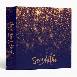 Sparkle Golden Glitter Binder