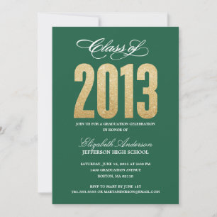 Sparkle Graduation Invitation