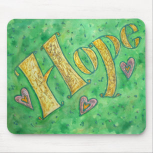 Sparkle Hope Word Art Custom Design Mousepad