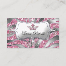 Sparkle Jewellery Loyalty Card Zebra Crown Pink