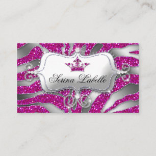 Sparkle Jewellery Zebra Crown Hot Pink 232 Business Card
