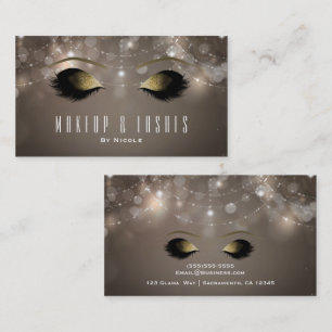 Sparkle Lights Glam Makeup Eyelashes Beauty Spa Business Card