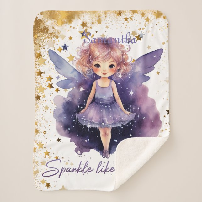 Sparkle Like A FAIRY Sherpa Blanket (Front)