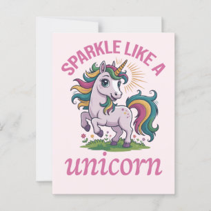 Sparkle like a unicorn postcard