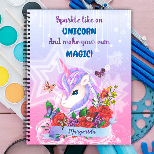 Sparkle like an unicorn and make your own magic notebook