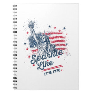 Sparkle Like It's 1776, Patriotic Design, American Notebook
