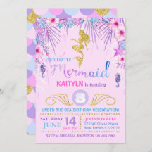 Sparkle Mermaid Under the Sea Birthday