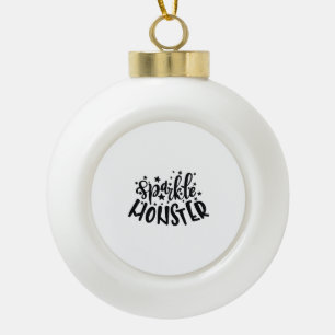 Sparkle Monster Halloween Ceramic Ball Christmas Ornament