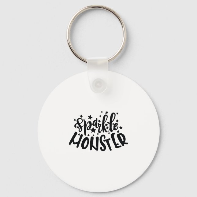 Sparkle Monster Halloween Keychain (Front)