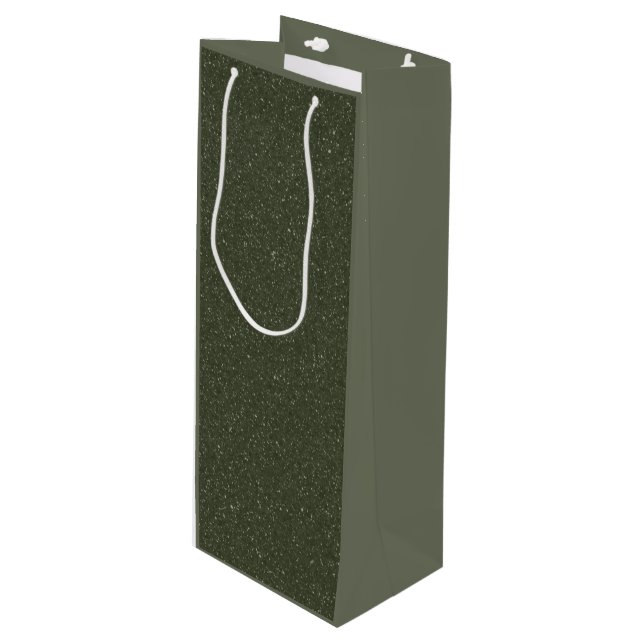 Sparkle Moss Wine Gift Bag – Customizable (Front Angled)