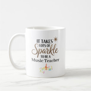 Sparkle Music Teacher Personalized Coffee Mug