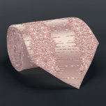 Sparkle Neck Tie Rose Gold Blush Glitter Drips<br><div class="desc">Rose Gold Blush Glitter Sparkle Drips Chic Pink Modern - Add Your Unique Text / Name - Make Your Special Gift - Resize and move or remove and add text / elements with customization tool. Design by MIGNED. Please see my other projects. You can also transfer this designs to more...</div>