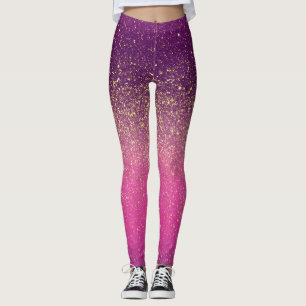 Sparkle Ombre Pink Pattern  Leggings
