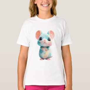 Sparkle Pastel Galaxy Hamster Mouse Kids T-Shirt