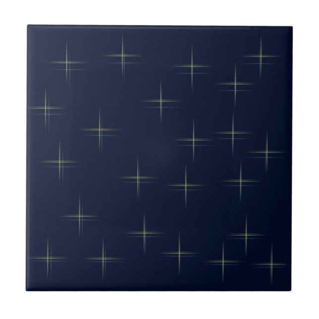 Sparkle Pattern On Navy Tile (Front)
