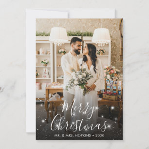 Sparkle Photo Holiday Wedding Announcement