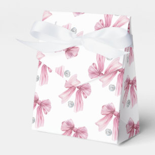 Sparkle Pink Coquette Bow 1st Favor Box