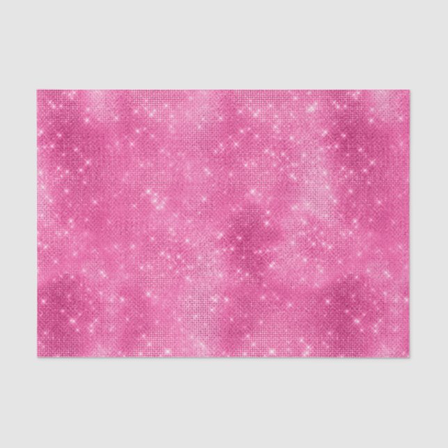 Sparkle Pink Glam Birthday Tissue Paper (Front)