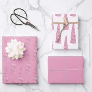 Sparkle Pink Gold Glam Unicorn Birthday Wrapping Paper Sheet