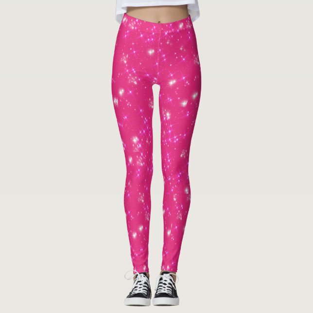 Sparkle pink leggings  (Front)