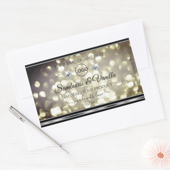 Sparkle Platinum Glitter Product Label Jewels Logo (Envelope)