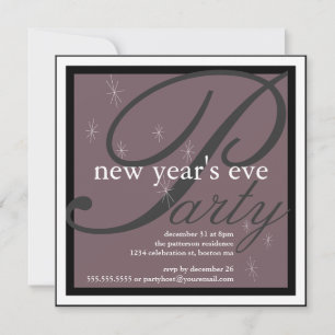 Sparkle Pretty New Years Eve Party Invitation