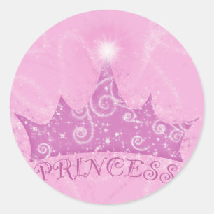 Sparkle Princess Classic Round Sticker