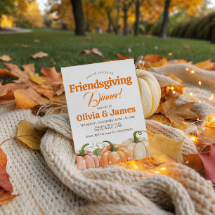 Sparkle Pumpkin Friendsgiving Invitation