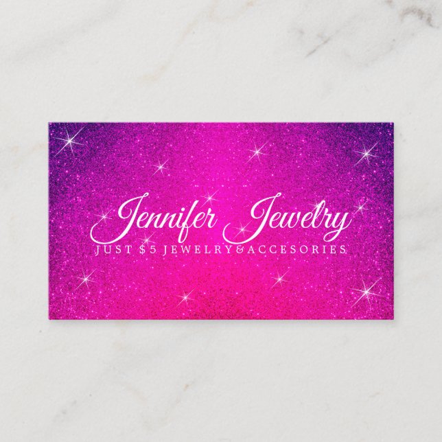 Sparkle Purple Business Card (Front)